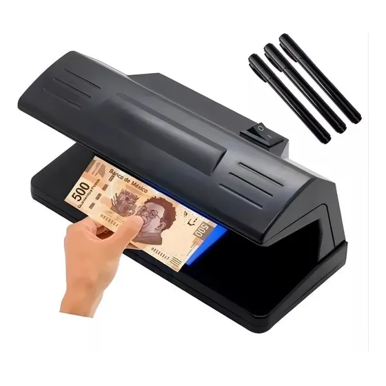 Máquina Con Lámpara Uv Detector De Billetes Falsos+marcador