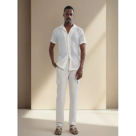 Pantalon De Hombre Marca Seven Beige En Algodón #45070982