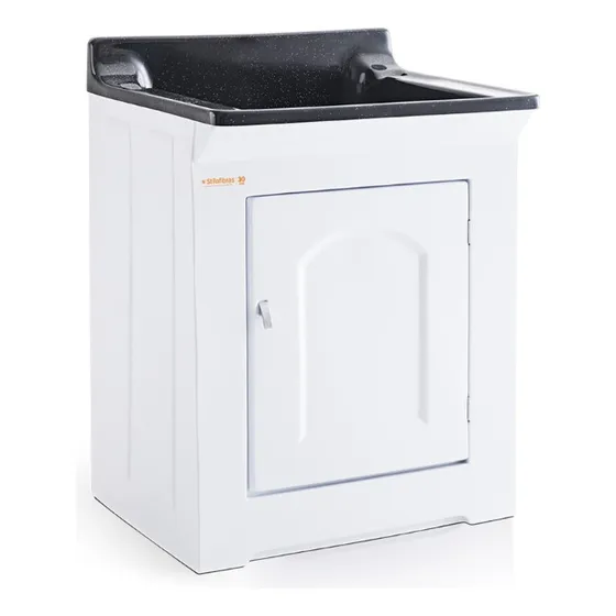 Tanque Cuba de Fibra con Esfregador 50l con Gabinete ABS 50l Stilofibras