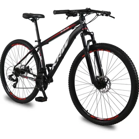 Bicicleta Aro 29 Krw Alumínio 24 Vel Freio A Disco X42 Cor Preto/vermelho Tamanho Do Quadro 21