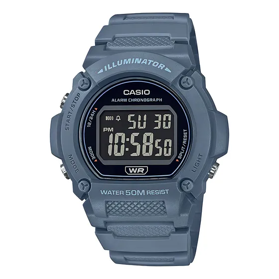 Reloj pulsera digital Casio W-219HC-2BVDF Color Azul