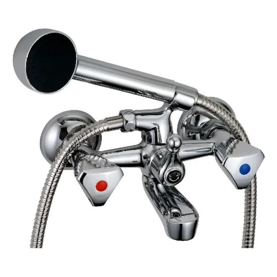 Llave Combinacion Tina Ducha Eco Taumm Acabado Brillante Color Plateado