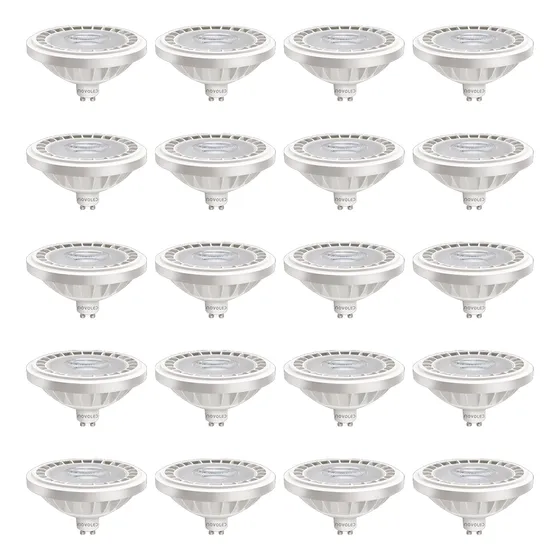 Combo X20 Lampara Led Ar111 15w Rosca Gu10 Luz Cálida 3000k