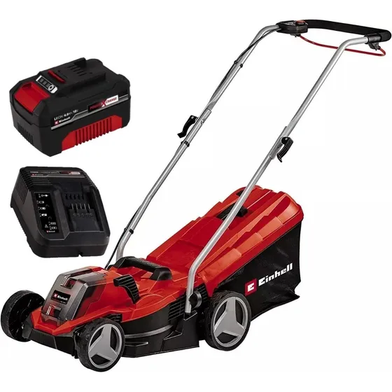 Cortacésped Inalámbrico Einhell Ge-cm 18/33 Li Con Bateria Color Rojo/Negro