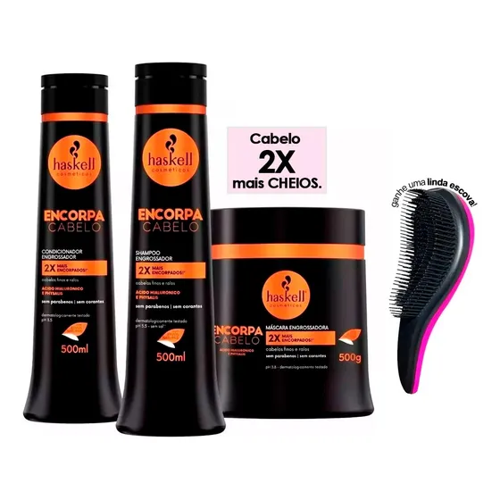 Haskell Encorpa Cabelo Engrossador Shp/cond/masc 500ml/g