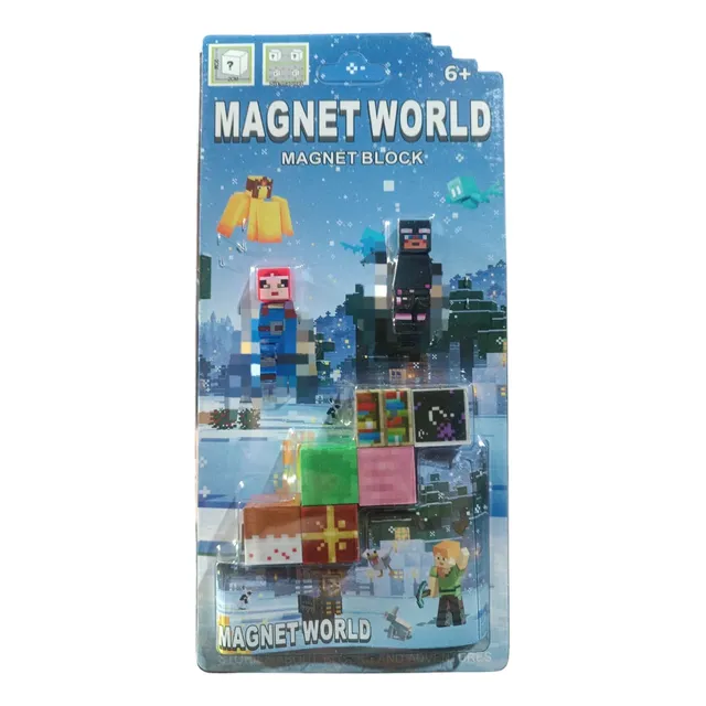 Bloques Magnéticos Para Armar Minecraft Viral 27-98pcs 7 Blister X6 Bloques X2 Personajes B