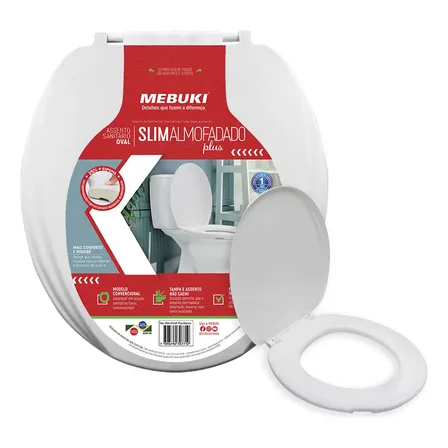 Tampa De Vaso Sanitário Oval Almofadado Light Plus
