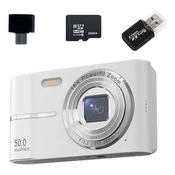 Cámara Digital 4k Hd Con Zoom 16x Con Tarjeta De Memoria