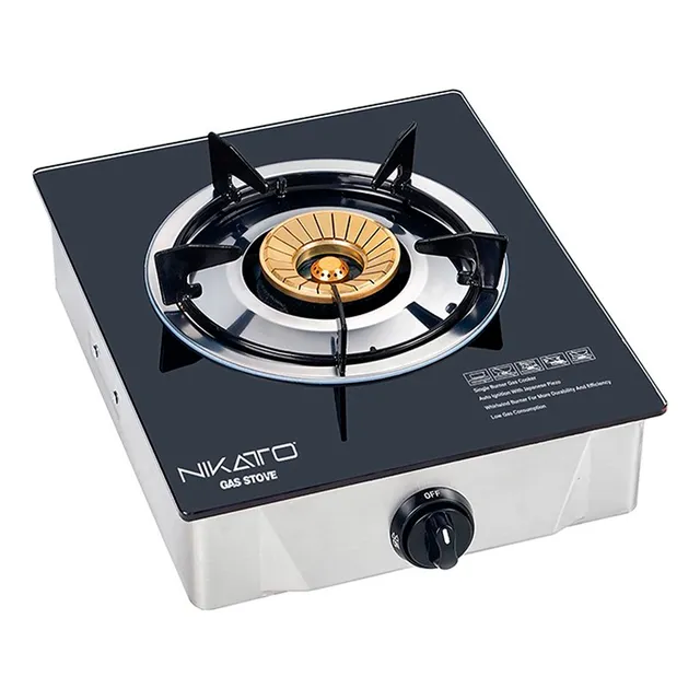 Cocina Portátil A Gas Tope De Vidrio Nikatto 1 Hornilla