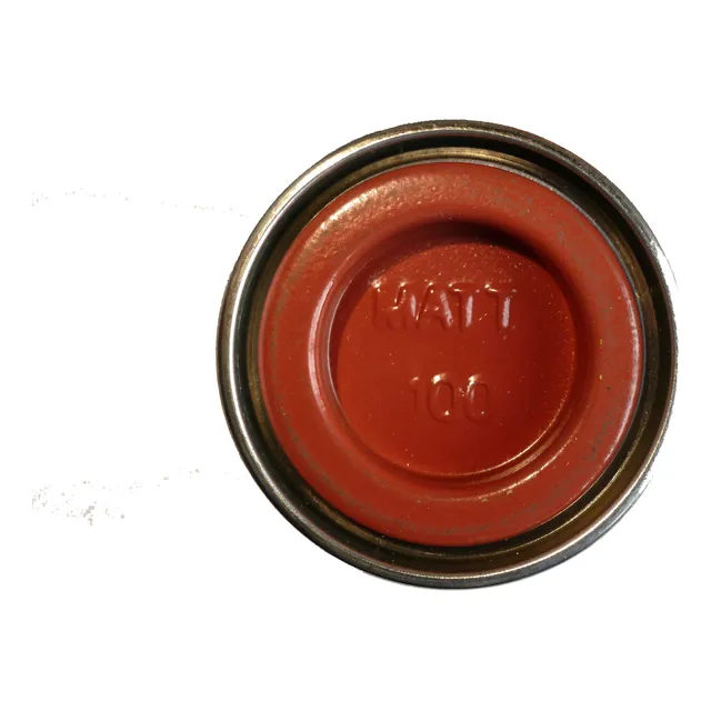 Pintura Humbrol Enamel, 100 Matt Red Brown De 14 Ml.