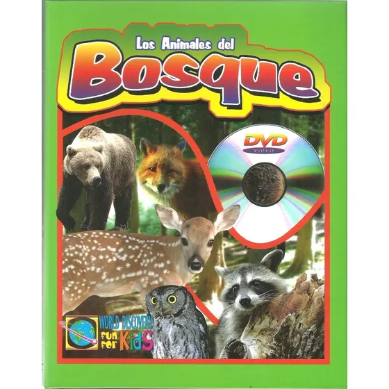 Los Animales Del Bosque | Dvd + Libro Colorear Película 