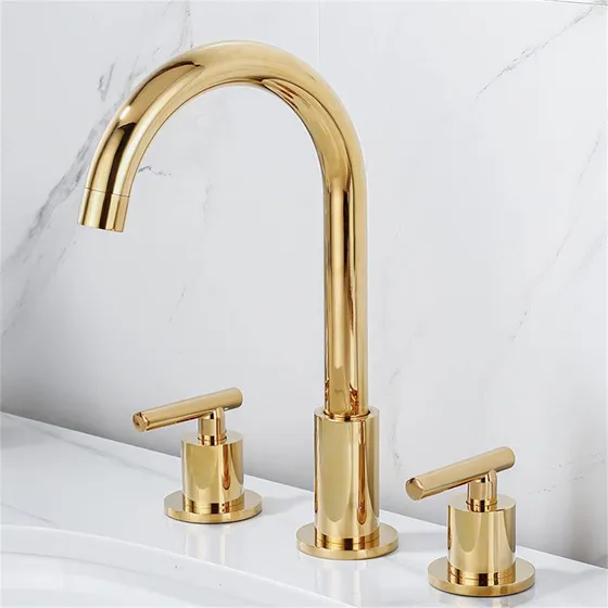Grifo Lavabo Laton Macizo Baño Generalizado Asa Boquilla 360