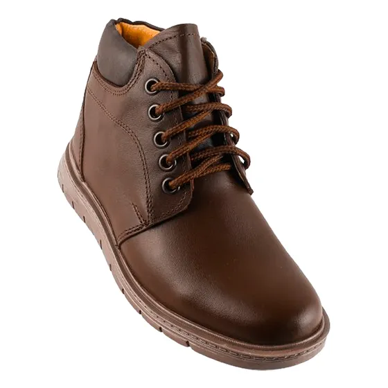 Bota Niño 100% Piel Vestir Arco Ortopédico Cómodo 5062-t