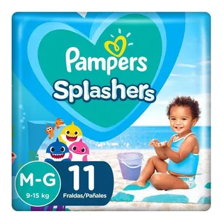 Pampers Fraldas Splashers 11 Unidades Tamanho M-g Pampers Fraldas Splashers 11 Unidades Tamanho M-g