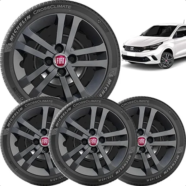 Calota Roda Aro 14 Fiat Argo 2018 2019 2020 2021 294 Jogo   