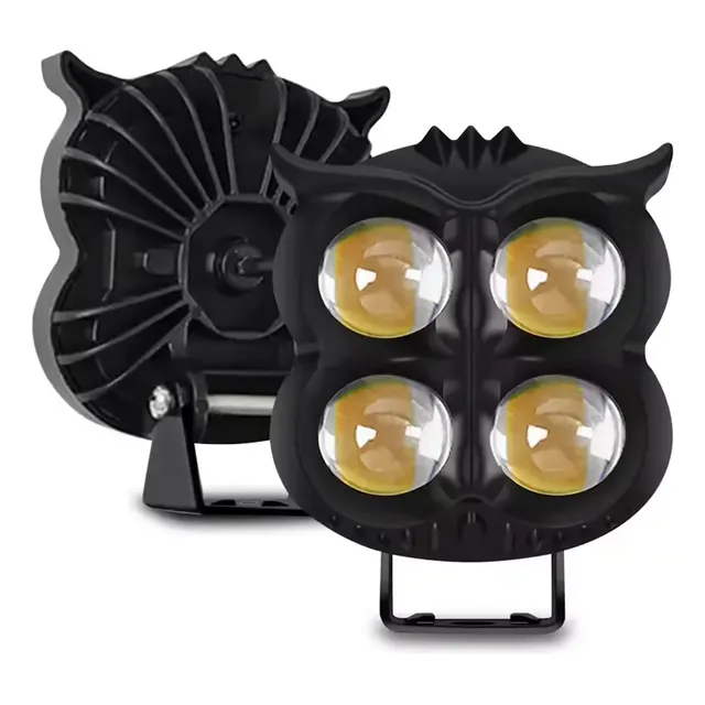 Neblinero Explorador Búho 4lupas Dual Amarillo Y Blanco