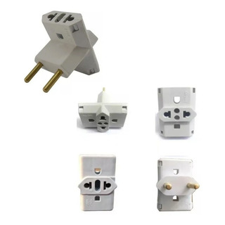 Adaptador Elétrico T 125 Pçs Tomada Benjamin Pino T 10a Adaptador Elétrico T 125 Pçs Tomada Benjamin Pino T 10a