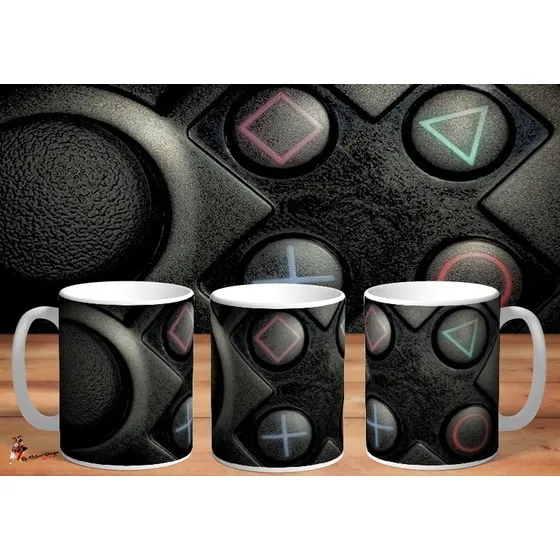 Taza De Ceramica Playstation Ps Joystic Hd Art