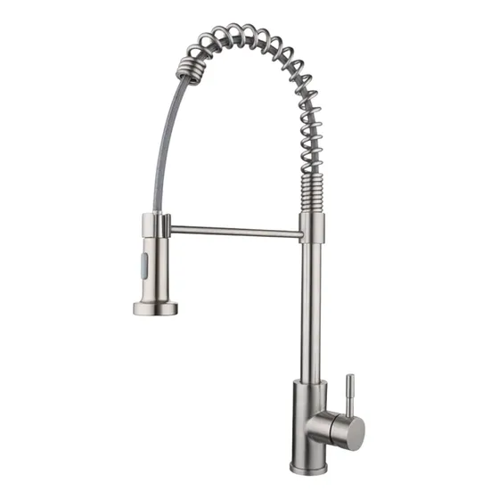 Monocomando Pico Extensible Lavaplatos Acero Inox. Koen
