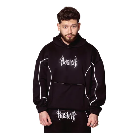 Hoodie Negro Basico Grunge