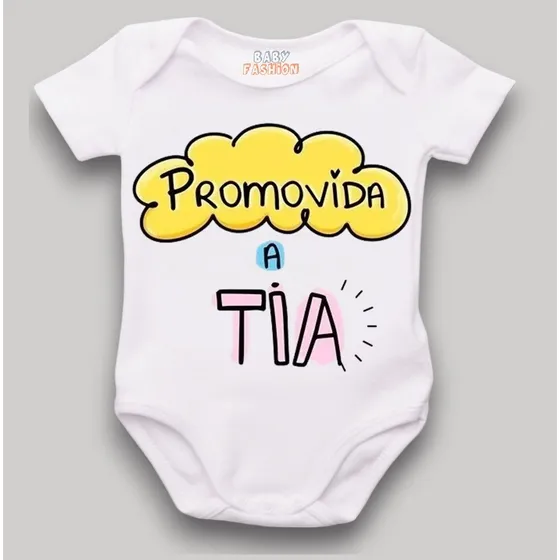 Body Bebê Personalizado Promovida A Tia F182