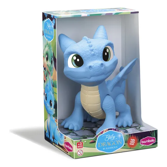 Boneco Baby Dragon 21cm Azul 874 - Bambola