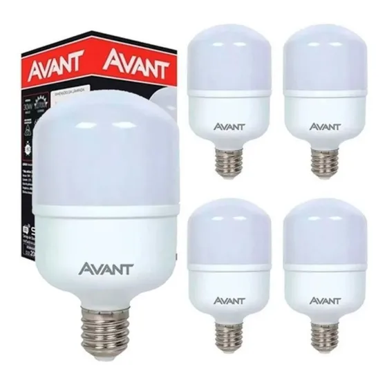 Kit 5 Lâmpadas Led 30w Bulbo 6500k Branco Frio Cor da luz Branco-frio 127/220V