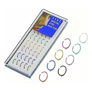 40 Pcs Anillo De Nariz Falso Sin Perforacin 40 Pcs Anillo De Nariz Falso Sin Perforacin