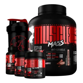 Kit Mass HipercalĂłrico + Bcaa + Creatina + Glutamina + Copo Kit Mass HipercalĂłrico + Bcaa + Creatina + Glutamina + Copo