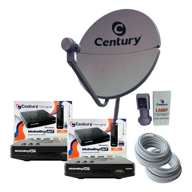 Conversor Digital Century C/2 Midiabox B7 75cm 4 Portas