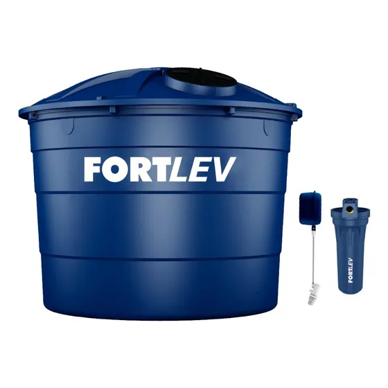 Caixa D'água Fortlev 7.500l Com Válvula Boia E Filtro