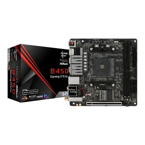 Tarjeta Madre Asrock Fatal1ty B450 Gaming-itx/ac Am4 Ddr4