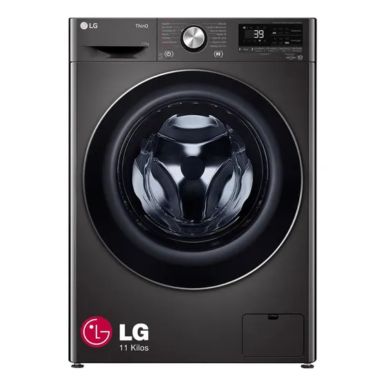 Lavadora LG 11kg Carga Frontal Ai Dd Wm11bvc3s6 Negro Acero