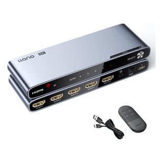 Switch Hdmi Llano 4k @120hz 4x1 Com Extrator De Áudio 7.1 Ca Switch Hdmi Llano 4k @120hz 4x1 Com Extrator De Áudio 7.1 Ca