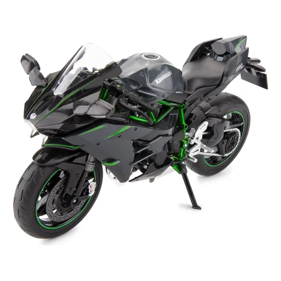 Motocicleta Diecast 19 Kawasaki Ninja H2r Colección Negra