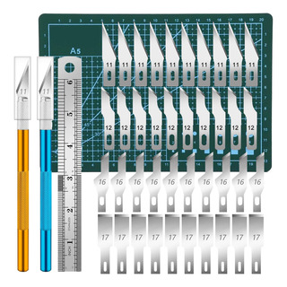Juego De 2 Cuchillos Para Manualidades Con 40 Cuchillas Juego De 2 Cuchillos Para Manualidades Con 40 Cuchillas