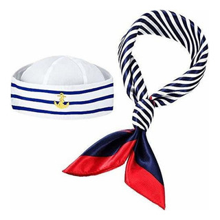 Conjunto De Gorro Y Bufanda De Marinero Para Mujer, Elegante Conjunto De Gorro Y Bufanda De Marinero Para Mujer, Elegante