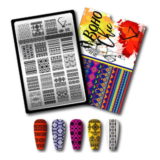 Placa Para Estampar Uñas Stamping Plate A-005 Boho Chic Placa Para Estampar Uñas Stamping Plate A-005 Boho Chic