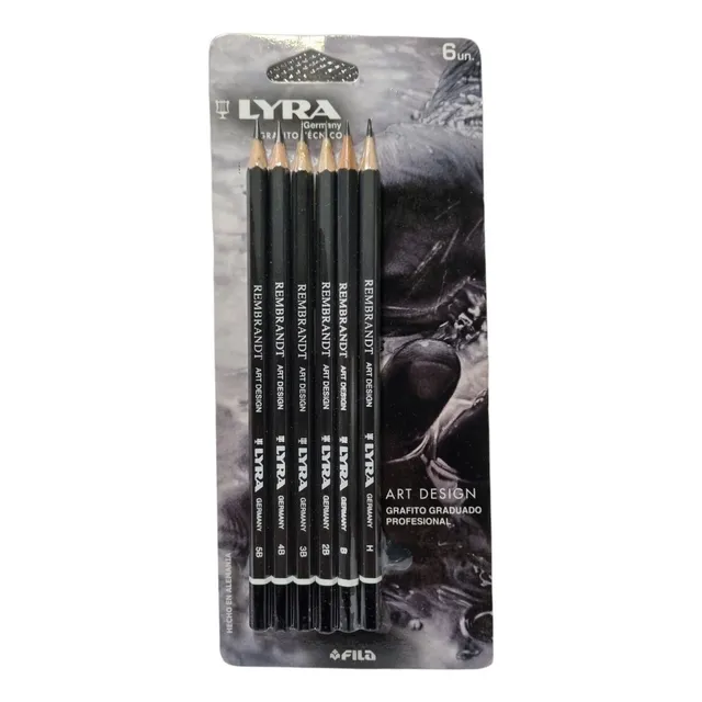 Pack 6 Lapices Grafito Técnicos Lyra H-b-2b-3b-4b-5b