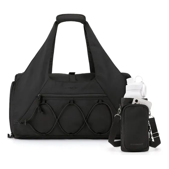 Bolso Duffel Ligero Para Mujer Con Bolsa Húmeda, Negro