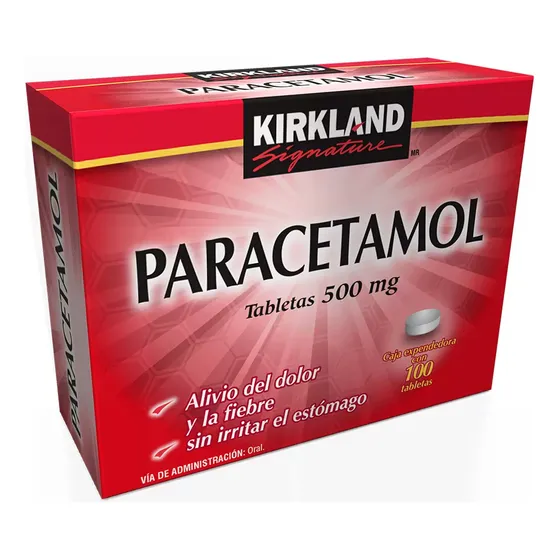 Paracetamol Kirkland 500 Mg Caja Con 100 Tabletas