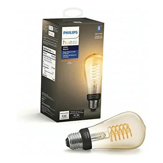 Foco Inteligente Philips Hue ST19 Filamento luz blanca regulable control inteligente desde la aplicación o asistente de voz