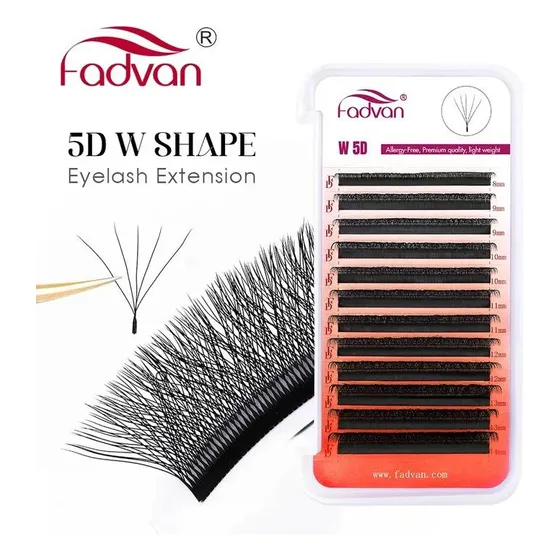 Cílios Fadvan Fio 5d W Volume Egípcio Extensão de Cílios
