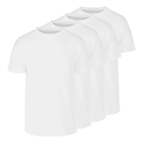 Pack De Remeras Hombre X4 Manga Corta Lisa Algodón Colores!