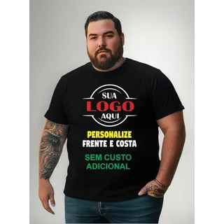 Camiseta Personalizada Uniforme Empresa Plus Size G1 G2 G3 Camiseta Personalizada Uniforme Empresa Plus Size G1 G2 G3