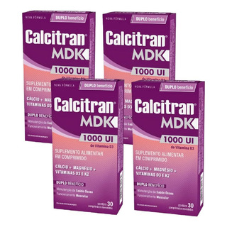 Kit Calcitran Mdk 1.000ui Com 4 Caixas 30 Comprimidos Cada Kit Calcitran Mdk 1.000ui Com 4 Caixas 30 Comprimidos Cada