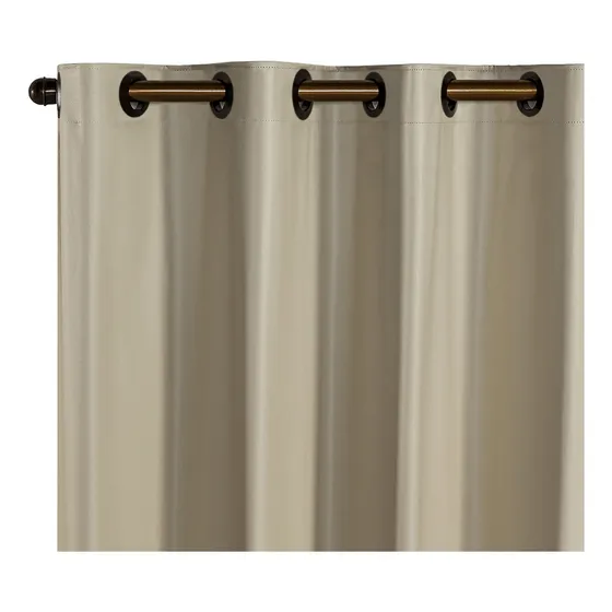 Cortina Blackout Sala Ou Quarto Pvc 2,20 M X 1,30 M Cor Bege