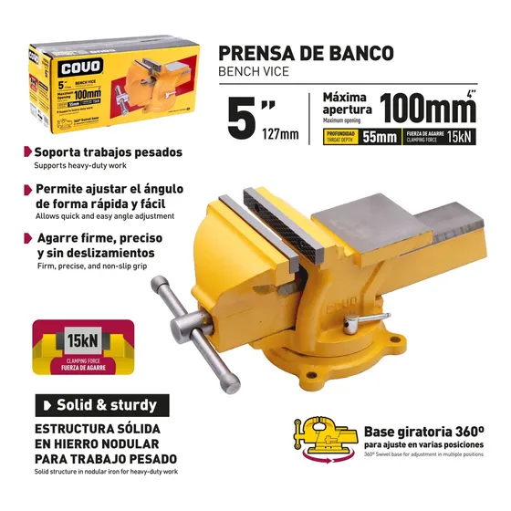 Prensa De Banco 5 Pulgadas Covo