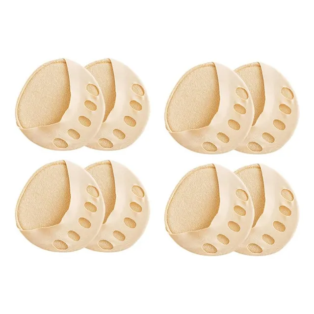 4 Pares De Meias Femininas Forradas Com Dedos Sem Dedos