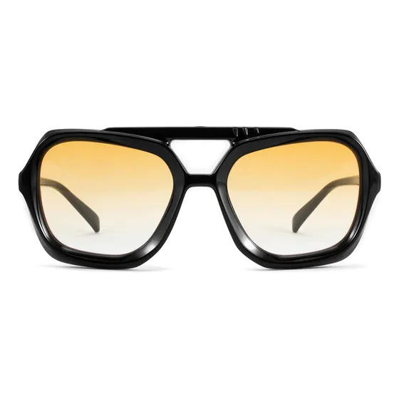 Anteojos Sol Infinit Tiger Negro Lente Naranja Degrade
